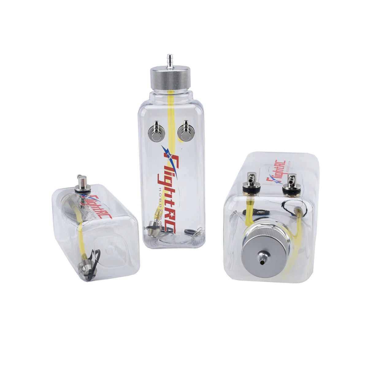RC Fuel Tank Transparent Plastic Bottle 260/360/500/700/1000/1500 ML/CC CNC Aluminum Alloy for Gas and Nitro Airplane Model