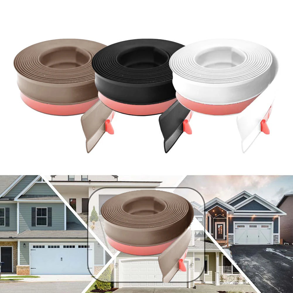 For Garage Doors Dust And Water Barrier 5M Door Frame Strip Garage Maintenance White Easy Installation Sealing Strip Appliance