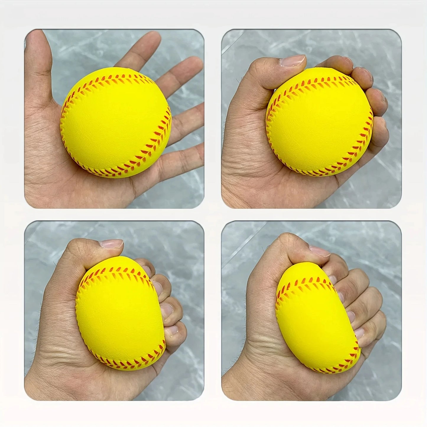 9 inches 7cm Unisex-Adult Lightweight Training Softball - Durable & Safe Elastic PU Foam Baseball For Indoor/Outdoor Recreation