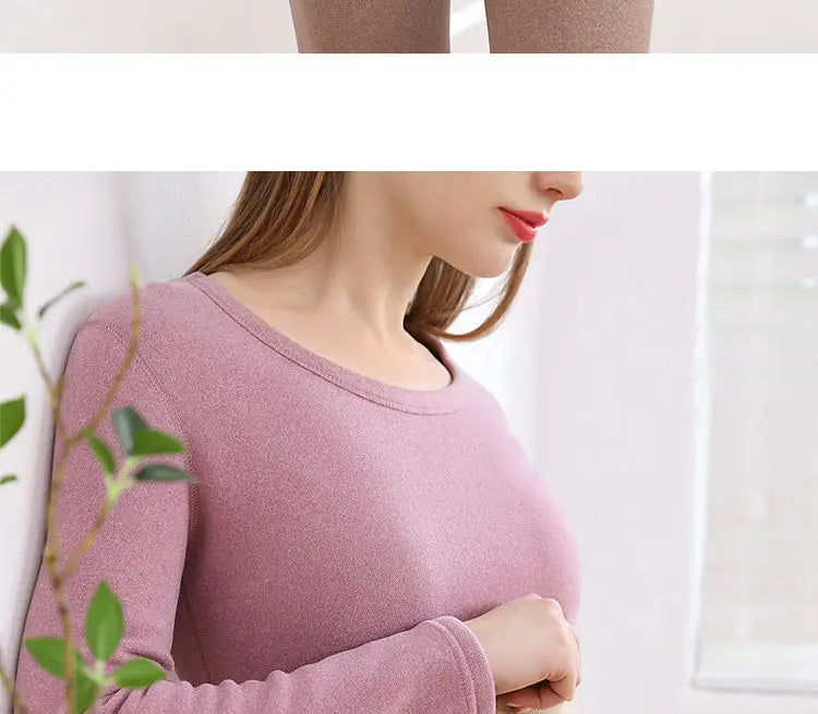 Thermal Underwear For Women Winter Warm thicken lamb fleece high elastic Long Johns bottoming Two Piece Sets Thermos Clothing