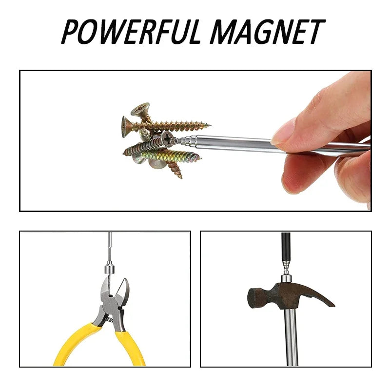 Telescopic magnetic pen mini portable retractable pick-up rod can pick up nuts and bolts convenient tool