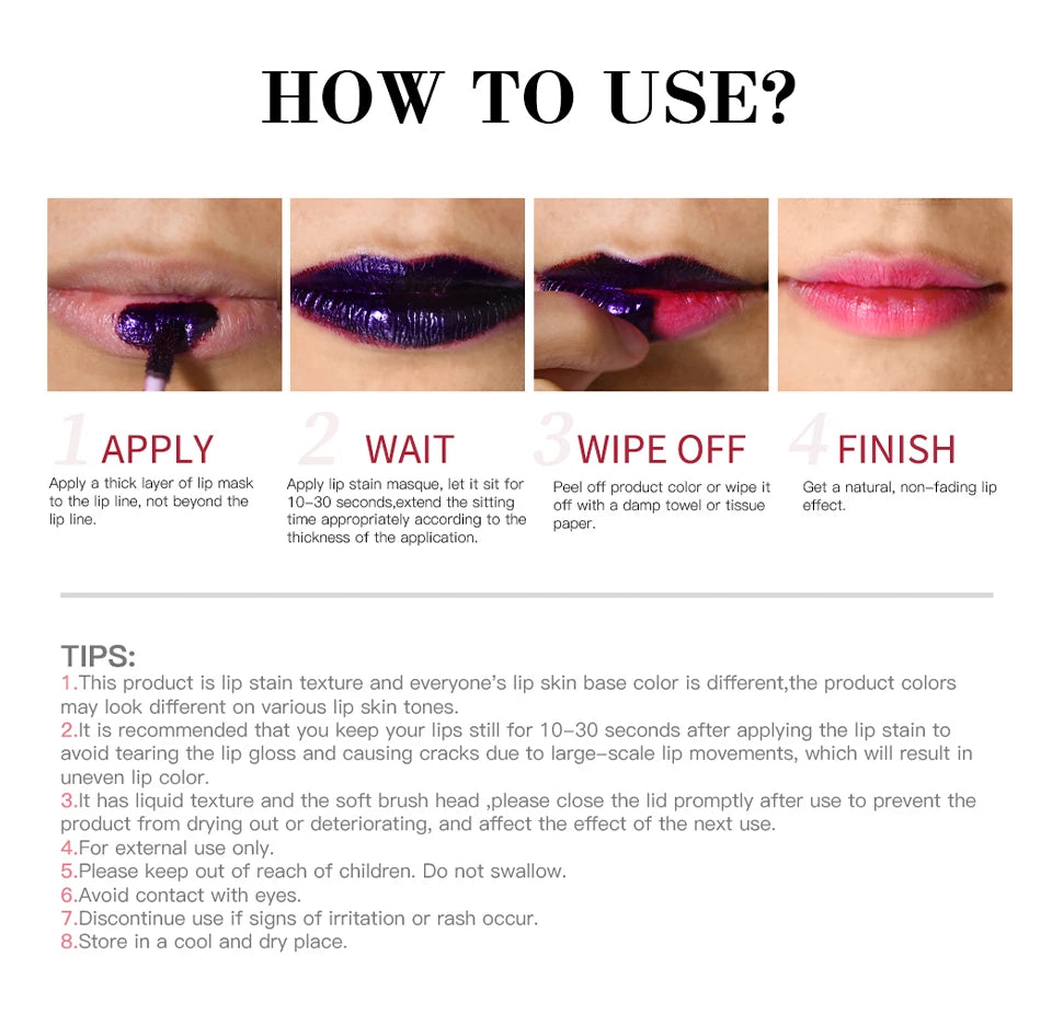 Blading Lip Gloss Peel and Stick Set Long-lasting Waterproof Pink Lip Gloss Transfer Resistant Natural Lip Gloss For Women