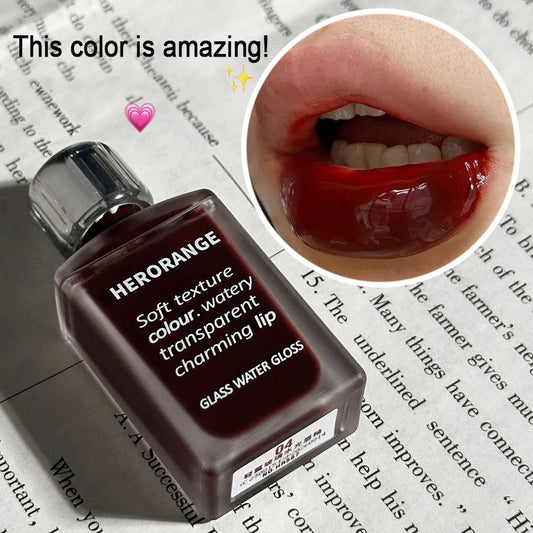 6 colors Light Glass-Like Lip Lacquer - Mirror Shine, Hydrating Formula; Smudge-Proof, Long-Wear, and Skin-Brightening