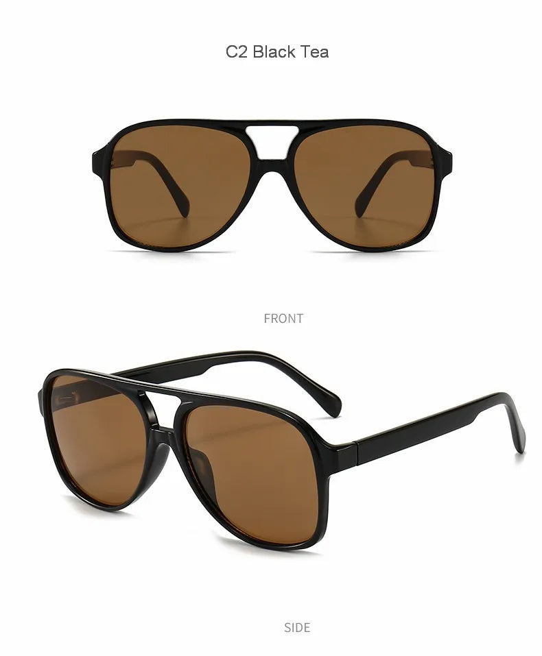 2024 Pilot Polarized Women Sunglasses For Men Retro Sun Glasses Aviation Plastic Female Eyewear Lentes De Sol Mujer UV400