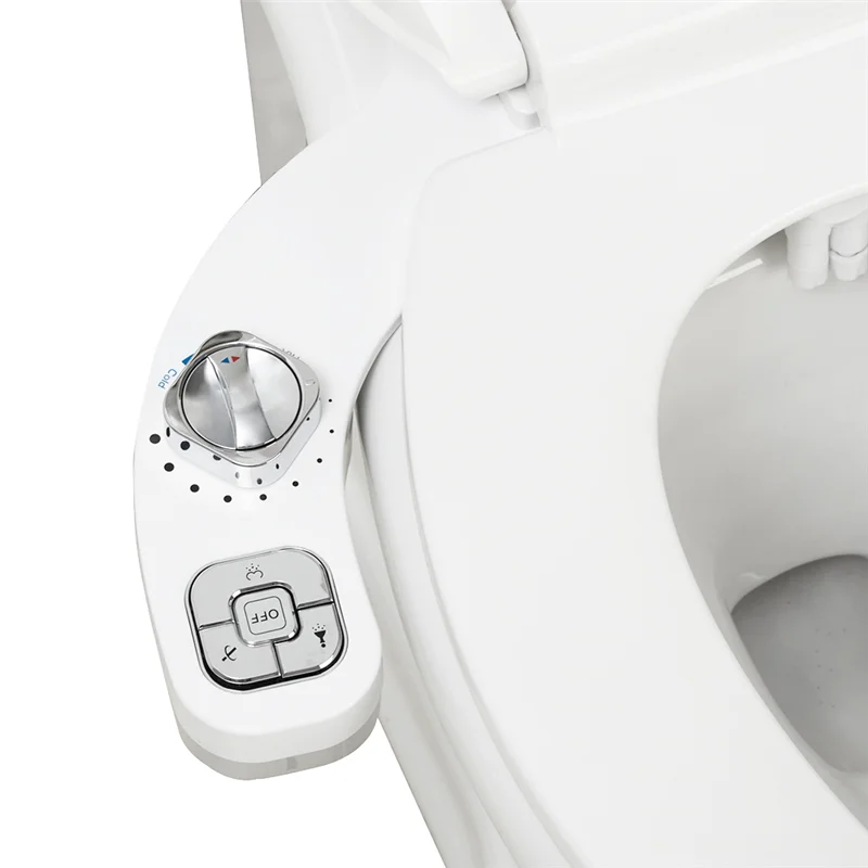 Bidet Attachment Sprayer For Toilet Non-Electric Self-Cleaning Dual Retractable Nozzles Adjustable Water Pressure B Easy To Use-