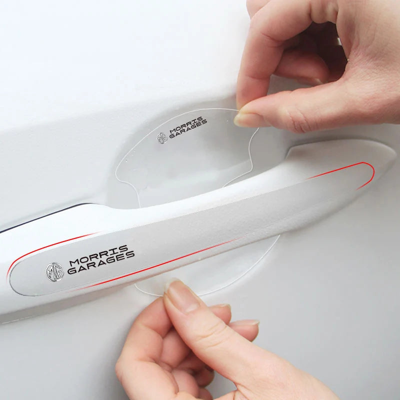 8pcs Car Door Handle Stickers Transparent Protector Film For Morris Garages MG MG3 MG5 MG6 MG7 GT GS Hector HS ZS ZX EZS EHS