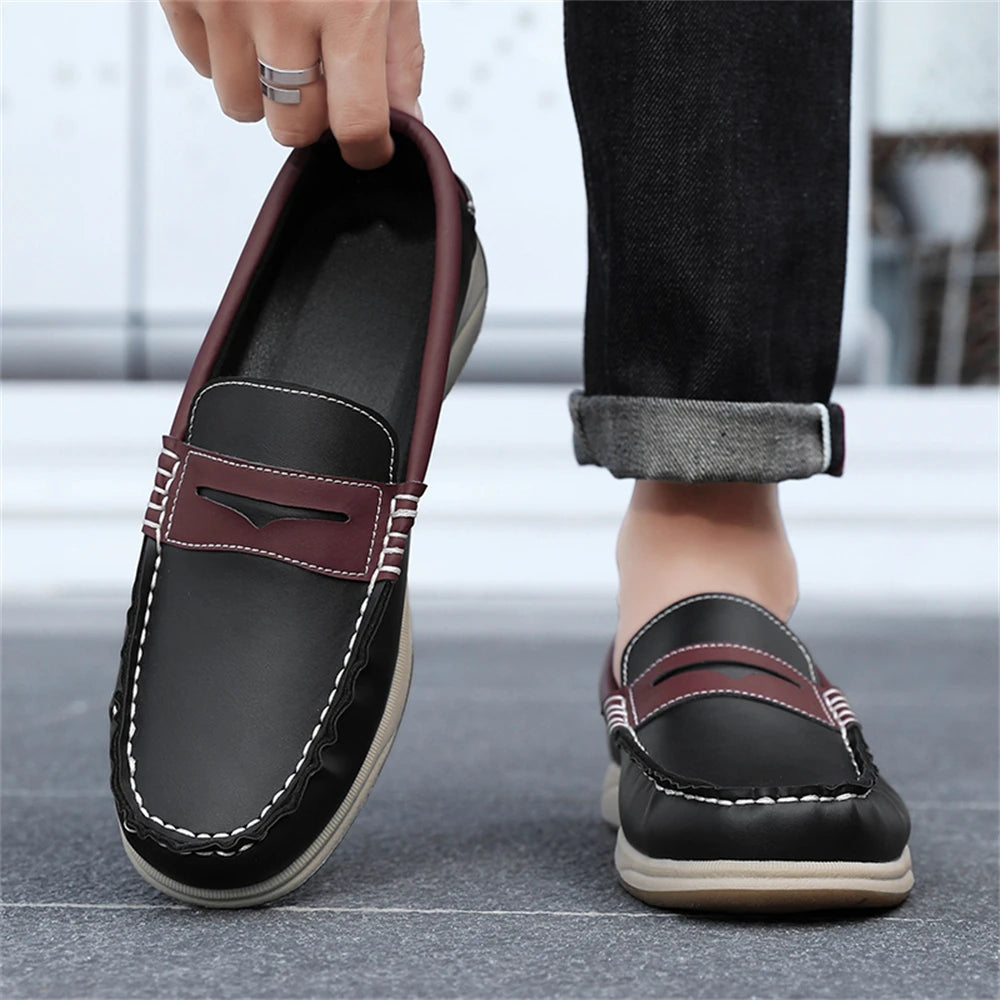 Men's Business Casual Loafers Shoes for Office Travel And Vacation Durable Elegant TPR Outsole Formal Shoes