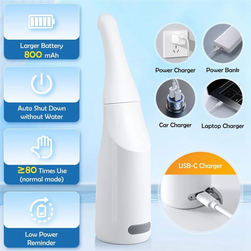 SOFT-Portable Bidet, Rechargeable Travel Bidet, Water Sprayer For Women & Men, Handheld Bidet With 3 Sprays Modes