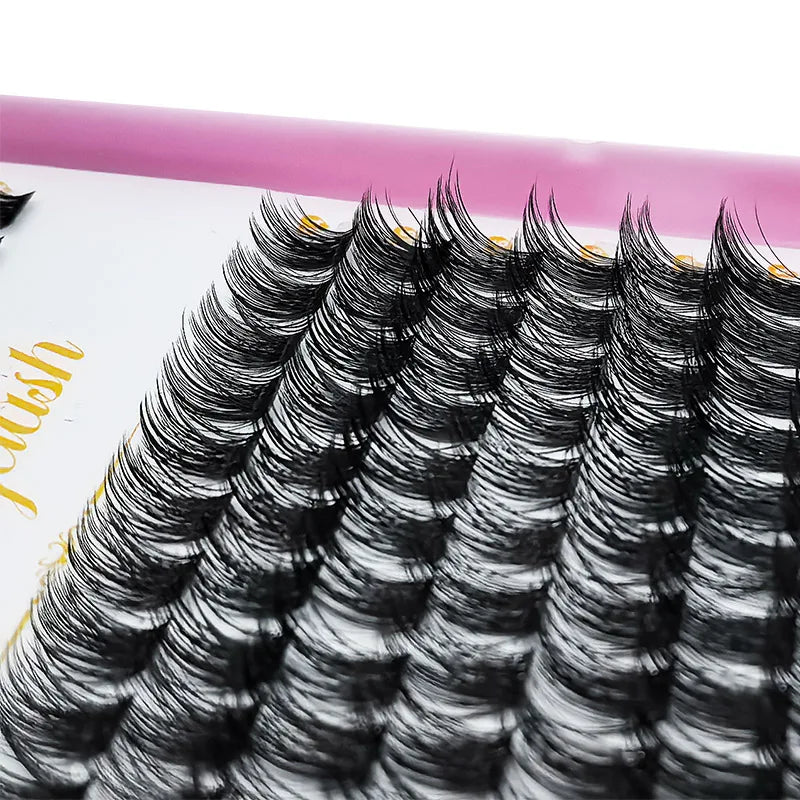 384PCS Eyelash Extension Book (with D-Curl Technology) – Ultra-Thick, Multiple Lengths Available, Easy-to-Apply-at-Home Makeu