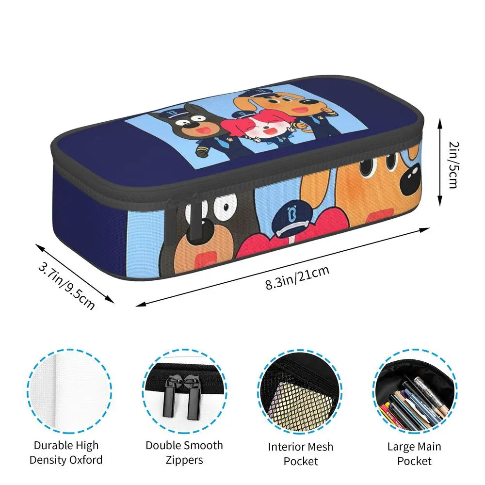 Sheriff Labrador Backpacks Boys Girls Bookbag Children School Bags Cartoon Kids Rucksack Lunch Bag Pen Bag Three-Piece Set