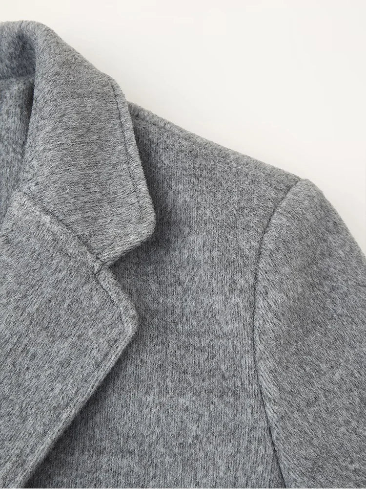 2024 European and American style woolen suit autumn and winter new fashion woolen coat jacket for women