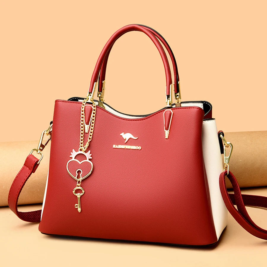 Ladies Quality Leather Shoulder Bags 2023 Luxury Handbags For Womens Designer Fashion Large Capacity Casual Tote Bag Sac A Main