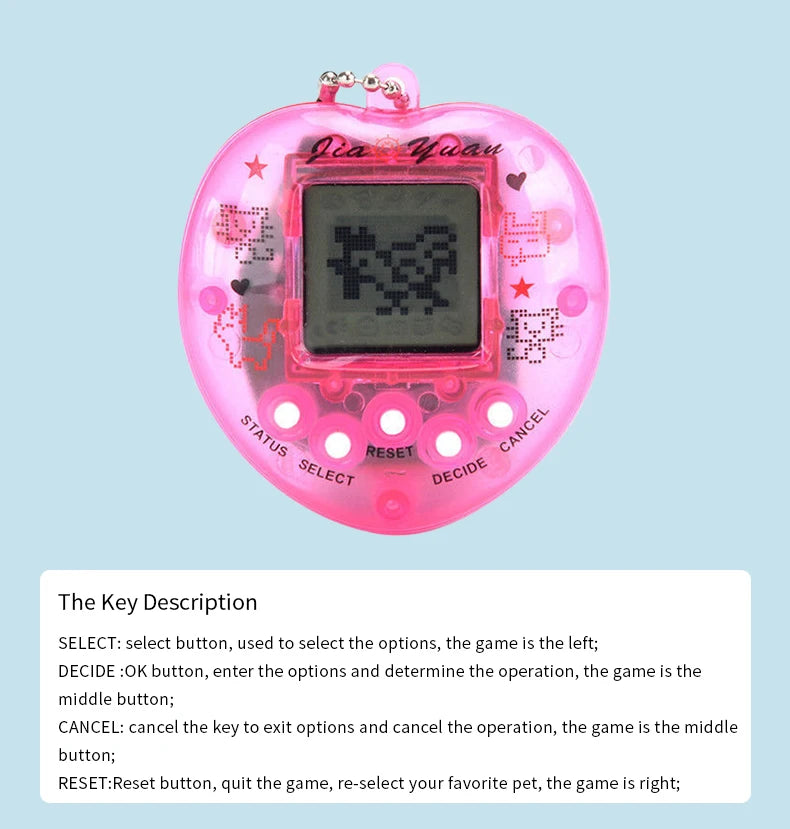 Virtual Pet Tamagotchi Tamagochi Toy in Russian Original German Spanish Polish Electronic Animals Kid Play Game Boy Child Pixel