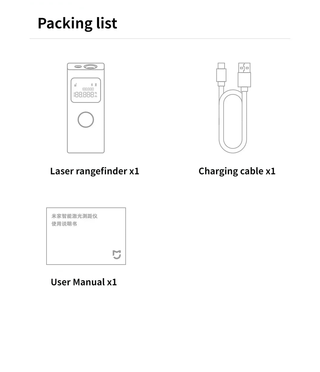 Original Xiaomi Mijia Smart Laser Rangefinder Real Time Distance Meter LCD Display Laser Range Finder Tape Measure Real Time New