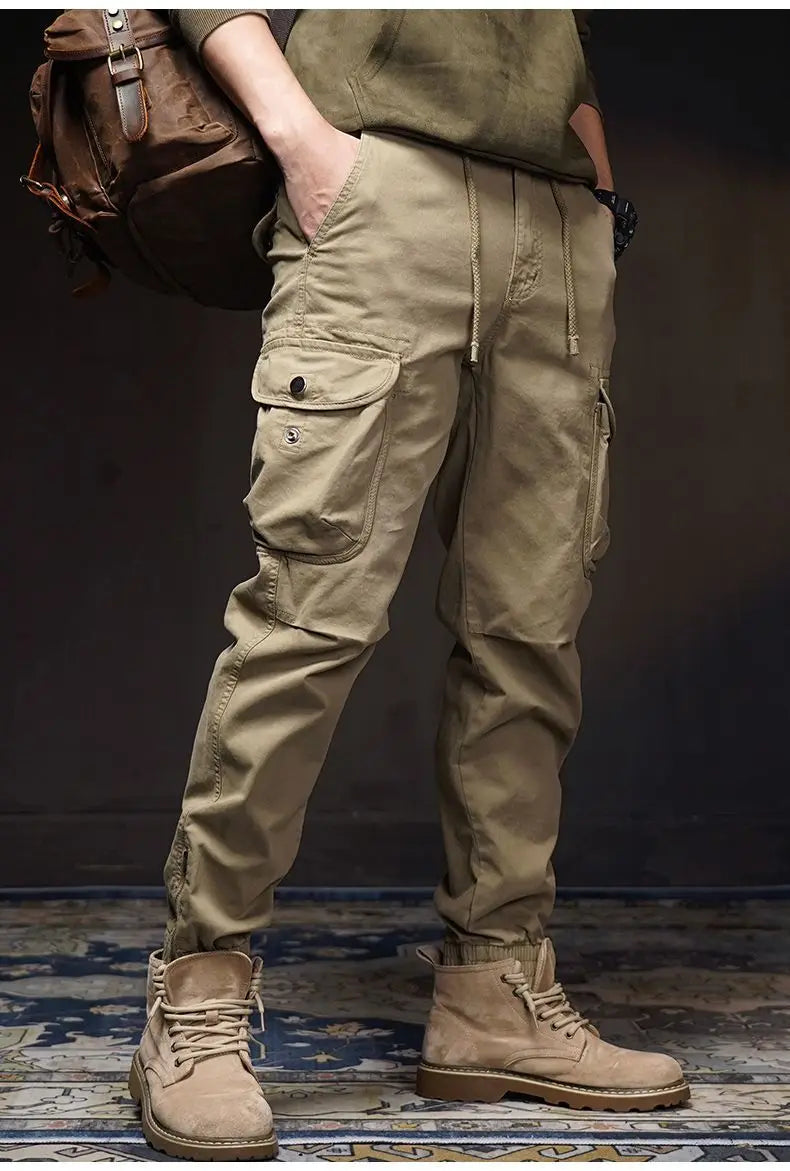 Spring and Autumn Small-footed Work Pants Men's Casual New Outdoor Trendy Brand European American Outdoor Function