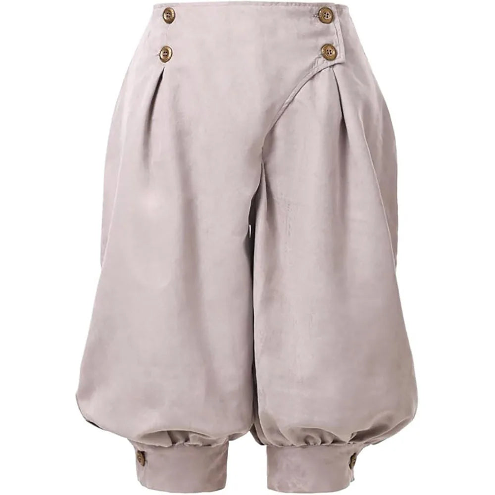 Pirate Pants Women Medieval Renaissance Viking Cosplay Costume Loose Pants Horseman Peasant Castaways Costume Bloomers Trousers