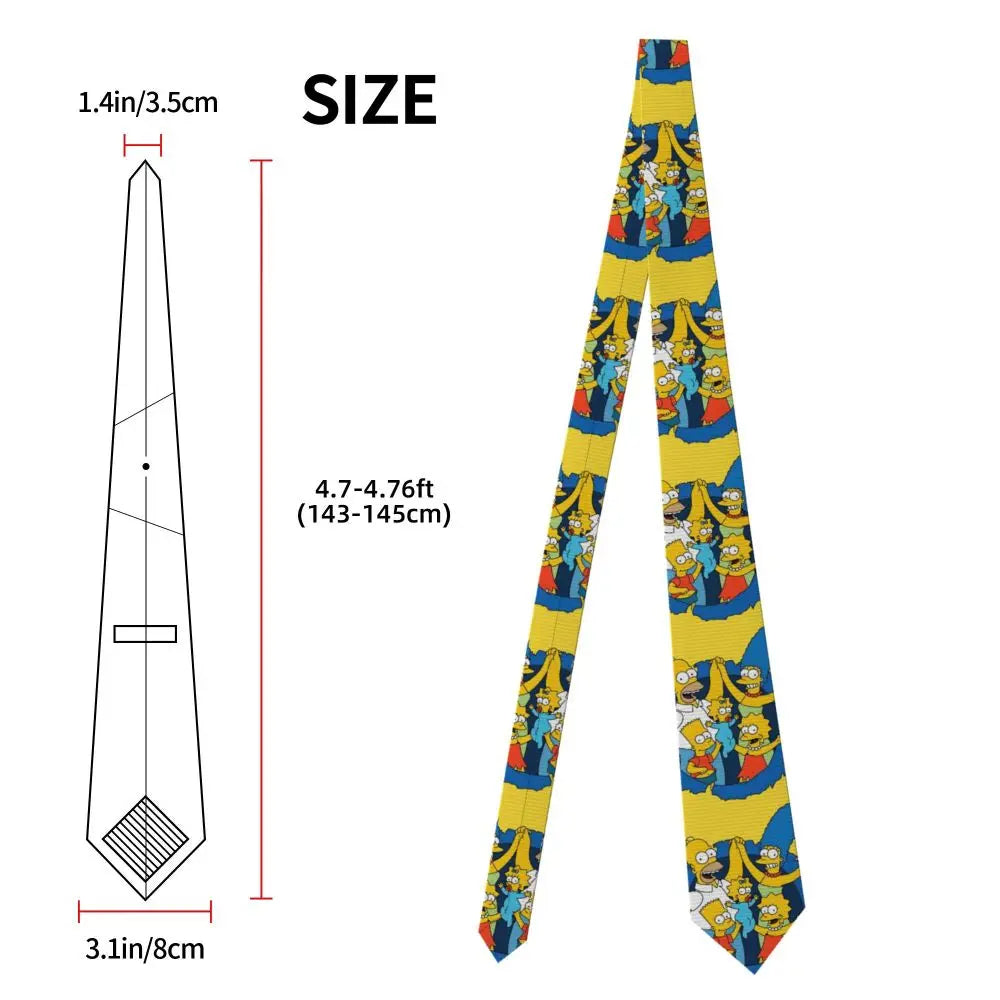 Personalized The S-Simpsones Homer Neck Ties Men Formal Silk Wedding Neckties