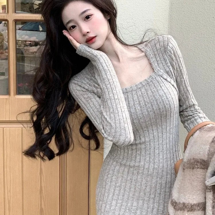 Dresses Womens Dress Modest Spring Satin Sheer Layered Sashes Artistic French Style Temperament Personality Chic Elegant Commute