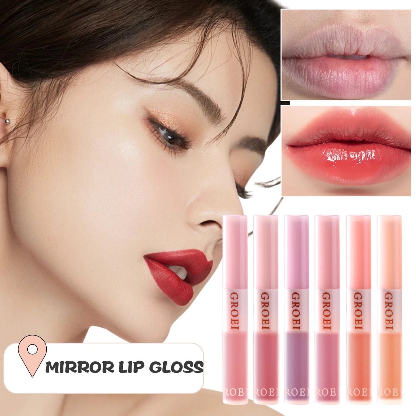 Glitter Lipstick Moisturizing Crystal Jelly Pearlescent Lip  Change Transparent Plumper Gloss  Balm ColorTint Cosmetic Lip Gloss