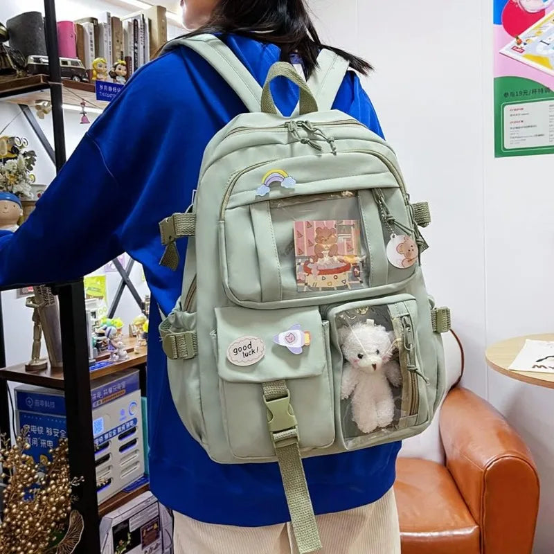 New! For Girls Backpack Cute School Bags For Student Teens Girls Pockets Women Laptop Backpack