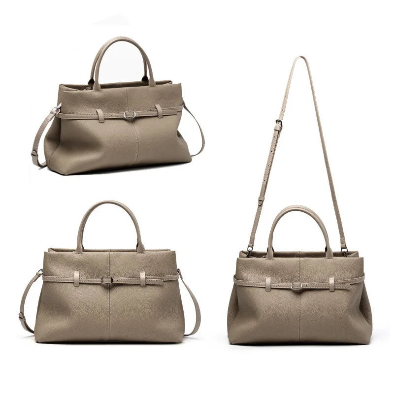 Women's Bags 2025 Genuine Leather Large Capacity Office Commuting Designer Inspired Tote Shoulder Bag Luxury Handbags for Women
