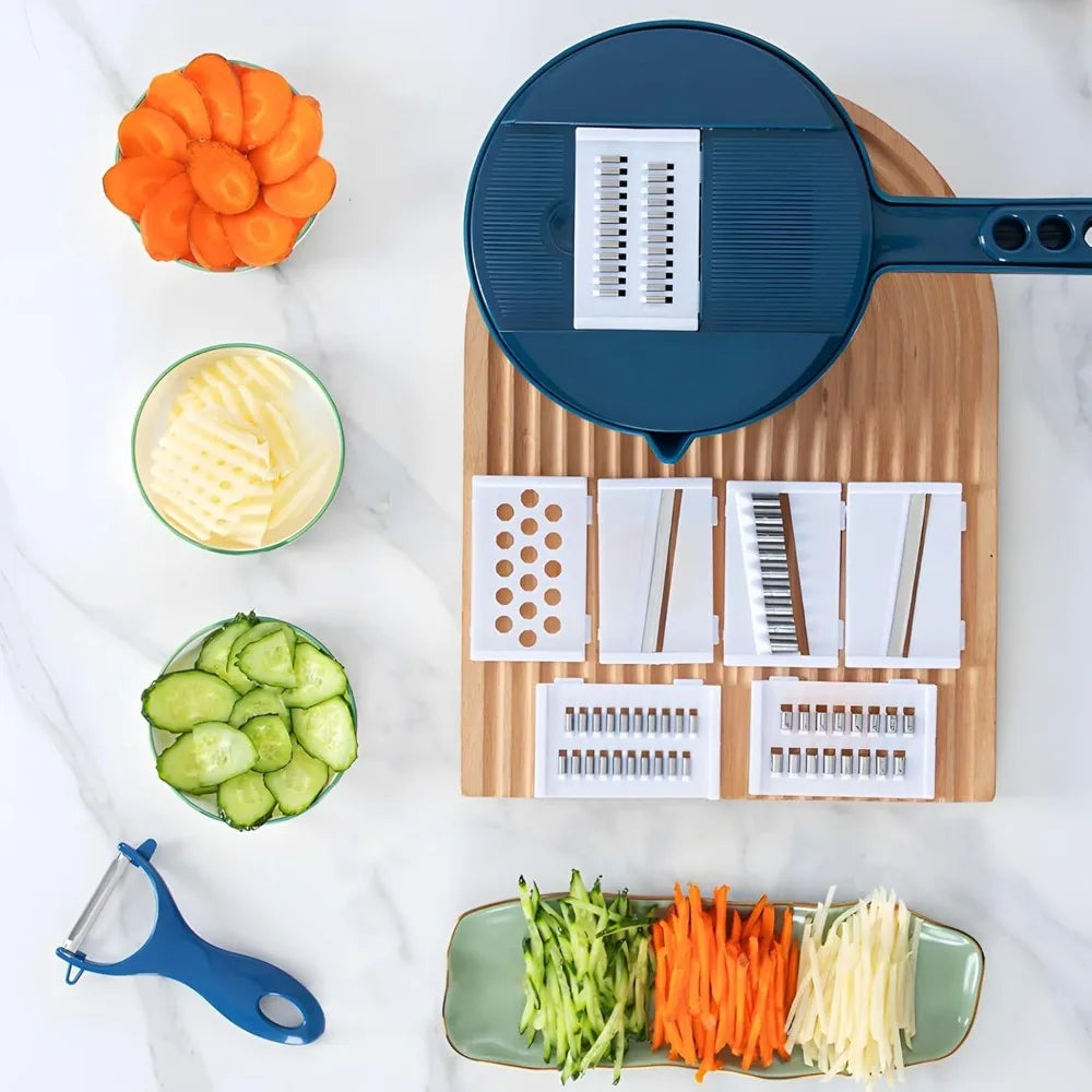 Vegetables cheese grater Tool Set Multifunctional Vegetable Cutter with Drain Basket Vegetable Slicer Mandoline Slicer