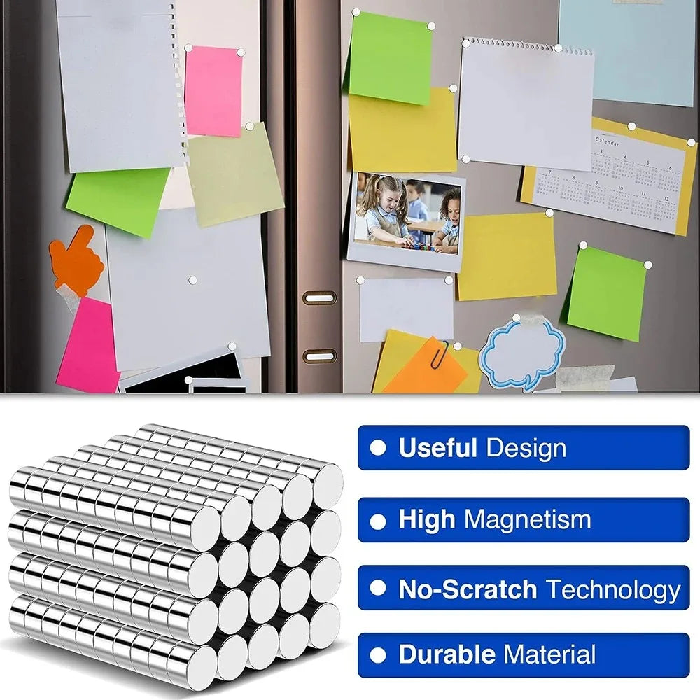 120pcs Powerful Round Magnet 4x2mm For Refrigerator,Office,DIY