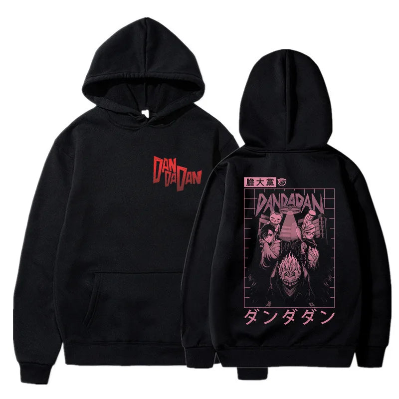 Anime DANDADAN Hoodies Manga Ayase Momo Okarun Hoodie Men Women Casual Hoodie Fashion Streetwear Dan Da Dan Hooded Sweatshirts
