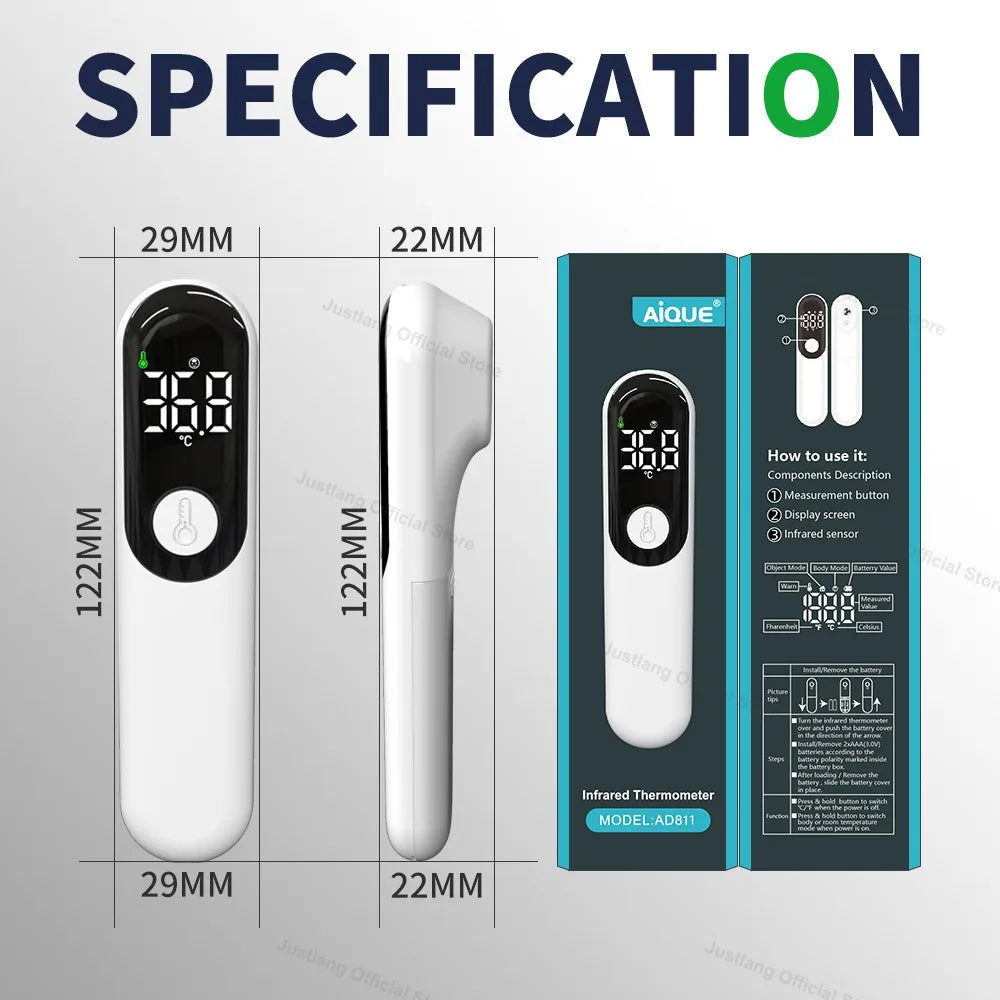 Household Infrared Thermometer Digital Non Contact LCD Laser Thermometer Tool Handheld IR Temp Pyrometer