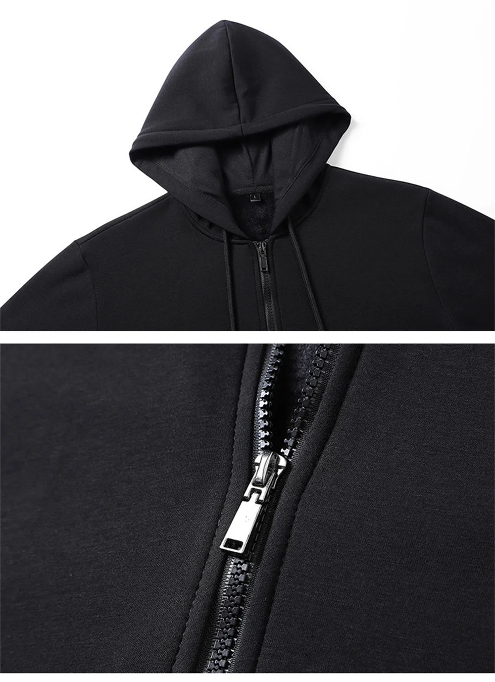 Umbrella company 2025 Men's long Hoodies Spring And Autumn Solid Color Zipper Pullover Comfort Harajuku Top Sweatshirts