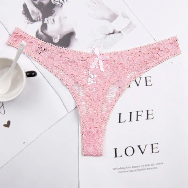 Women's Sexy lingerie Thongs G-string Underwear Panties Briefs Ladies T-back luxury peach heart thong pure cotton lace