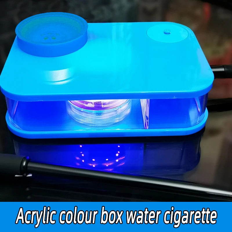 Water Cigarette Finished Set Acrylic Colour Box Water Cigarette Water Pipe Chicha Hookah Kit Accessories Smoking  Acrylic Shisha