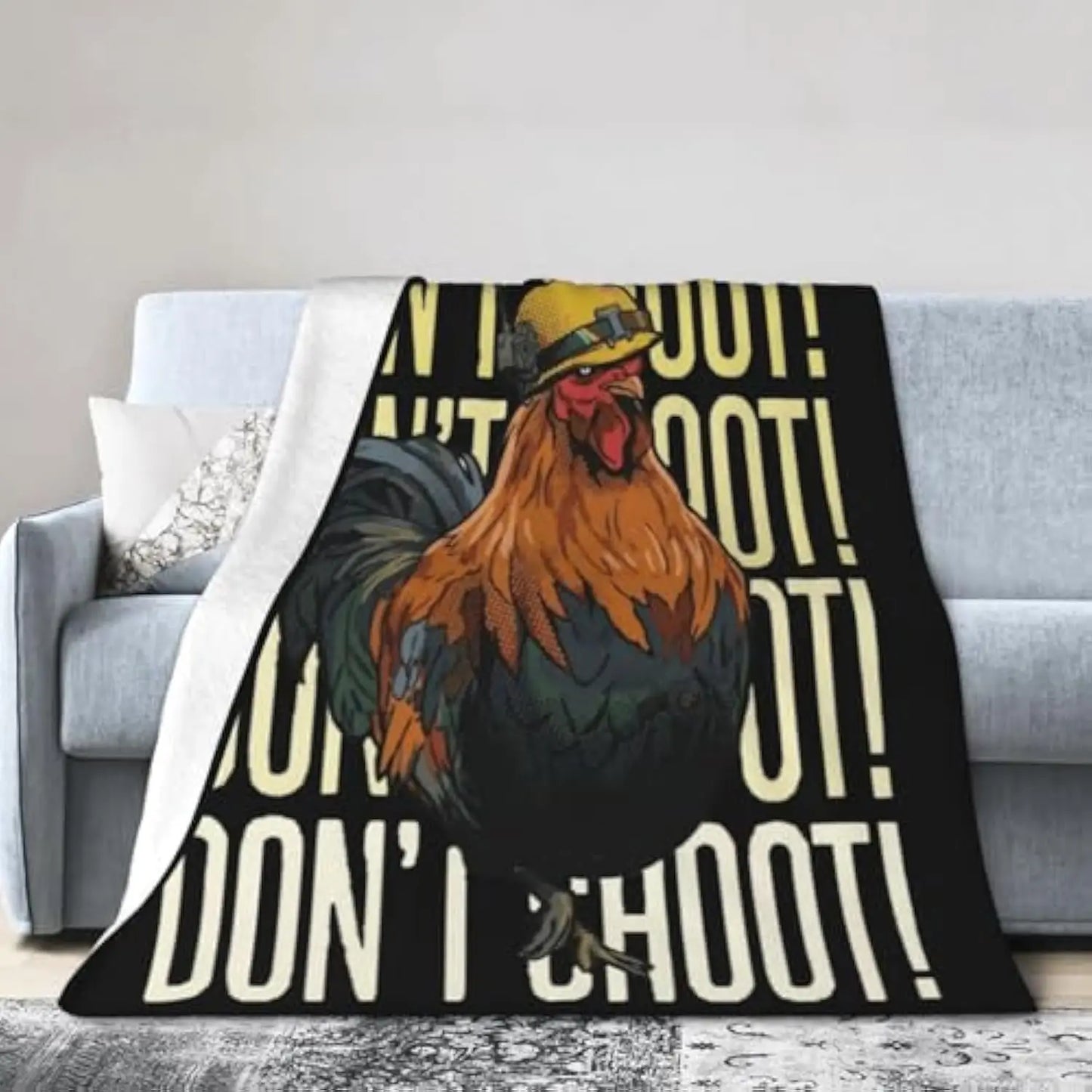 Flannel Arc Raiders Don't Shoot! Arc Stripes Throw Blanket- Ultra Soft Lightweight for Bed, Sofa, Travel & Camping