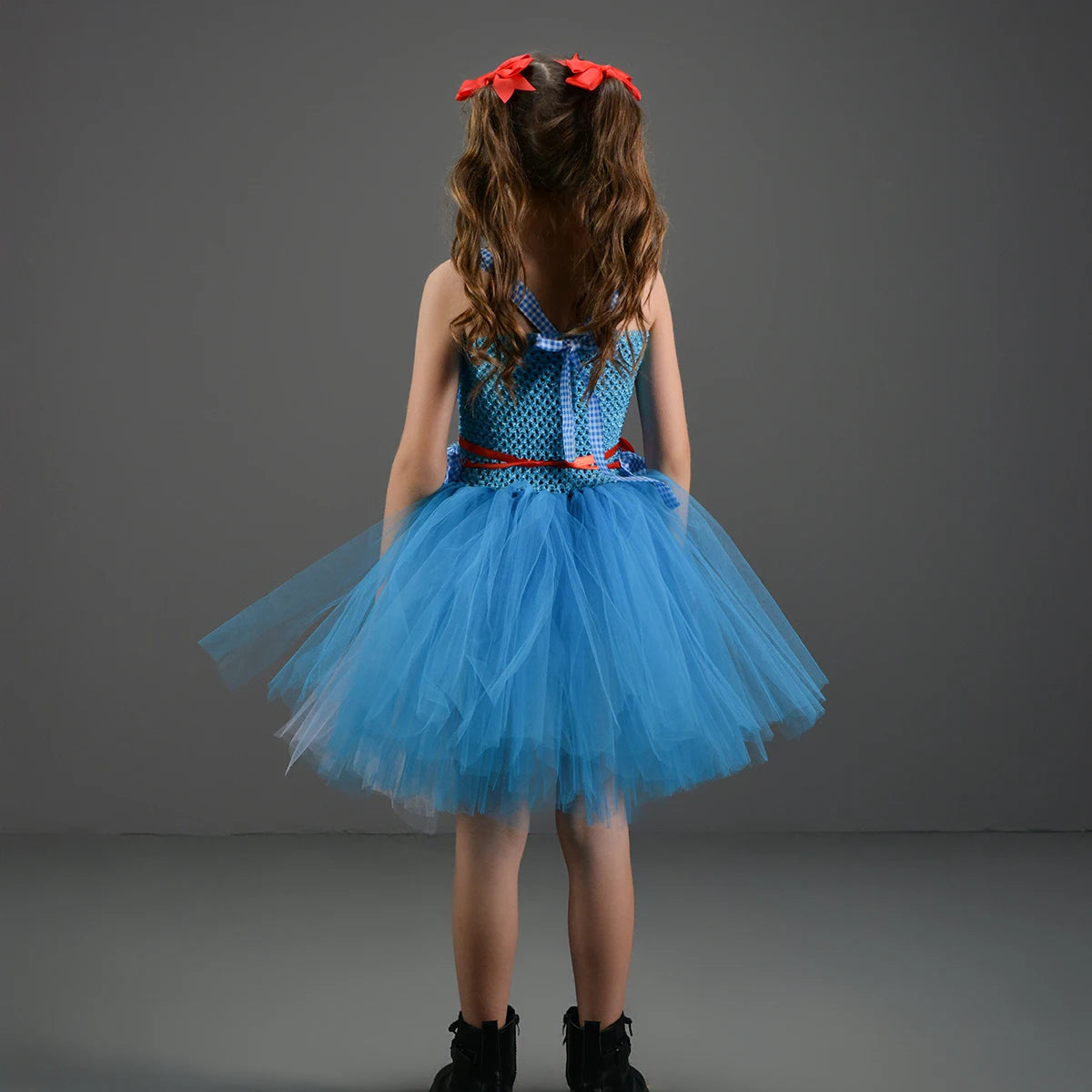 Kids Girls Halloween Costume Wizard of Oz Scarecrow Tin Man Lion Witch Princess Tutu Dress Role Play Party Stage Dress Outfit