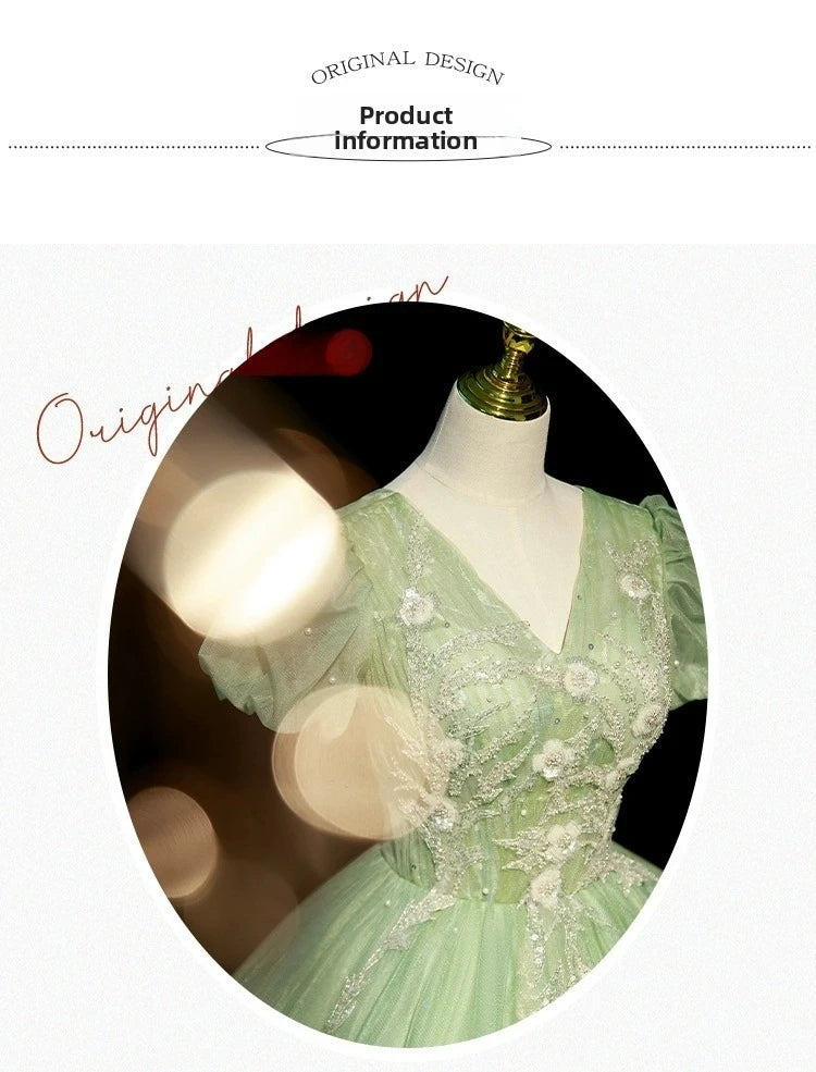 European and American Evening Dress, Voice, Vocal, Piano Art Exam, Solo Performance, Puffy Dress, Host Dress, Adult Ceremony