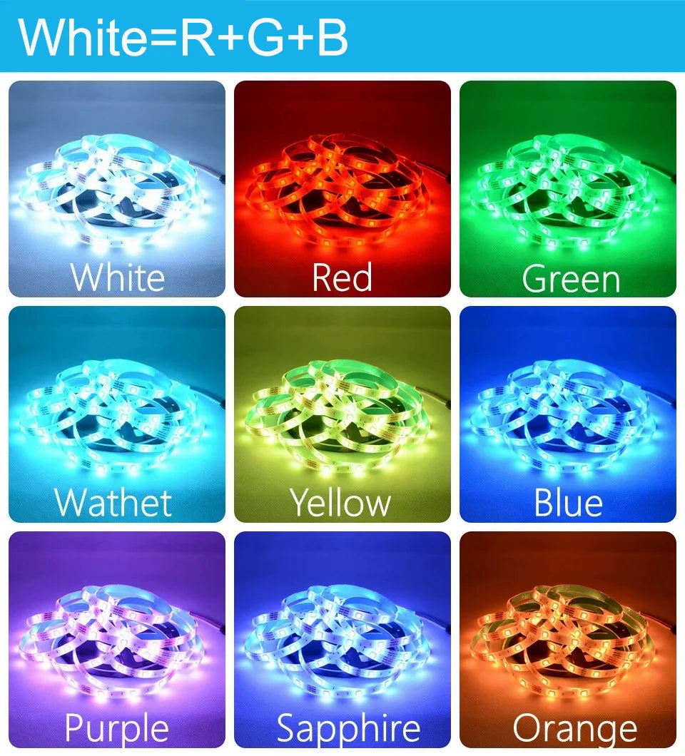 Led Strip Lights For Tv Smart Led Tape Light Usb 5V Led Lights Strip Remote Control Led Ribbon Strip Rgb Lighting Decoration