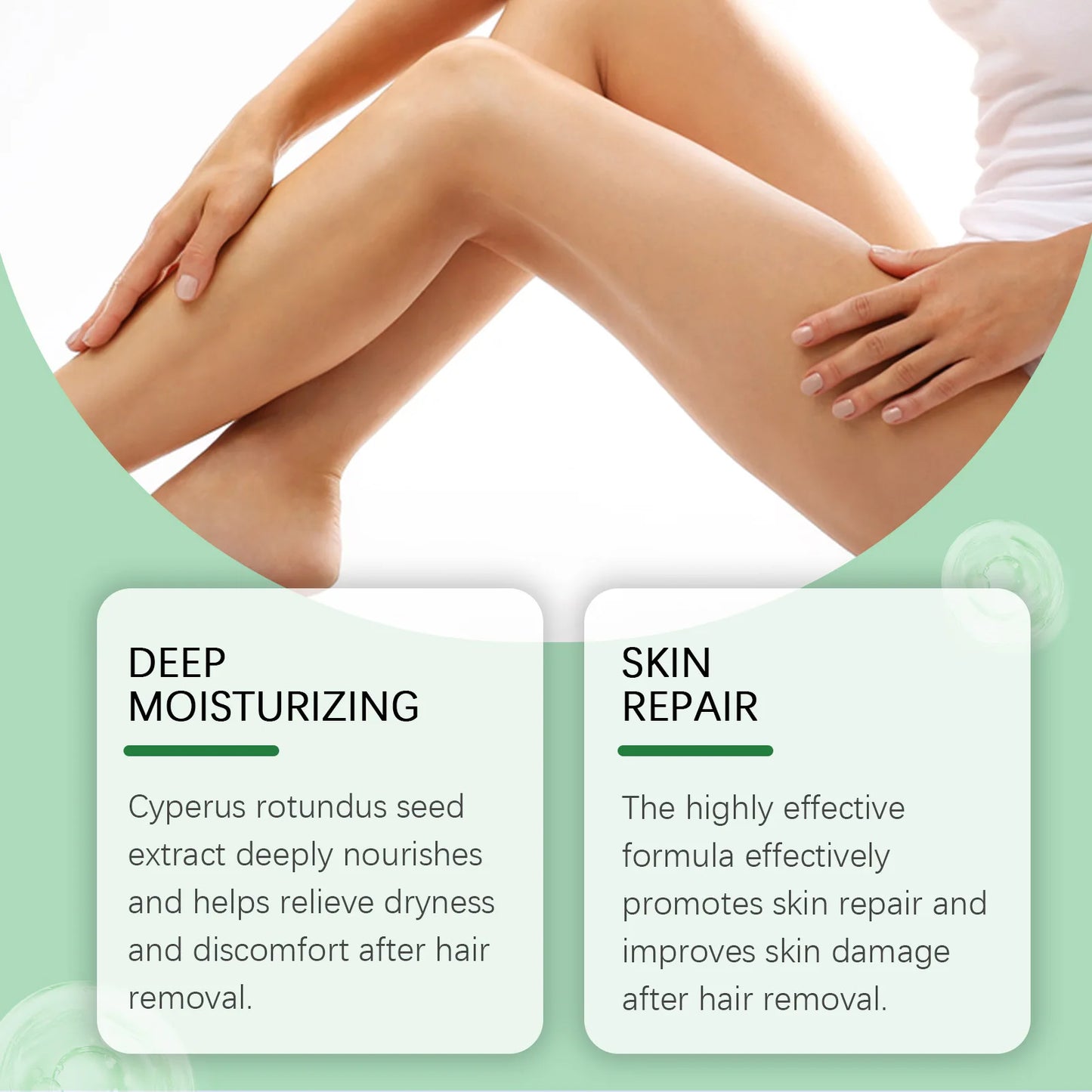 Natural Cyperus Rotundus Oil Hair Removal Inhibitor Smoothing Moisturizing After Shave Soothing Nourish Calming Body Skin Care