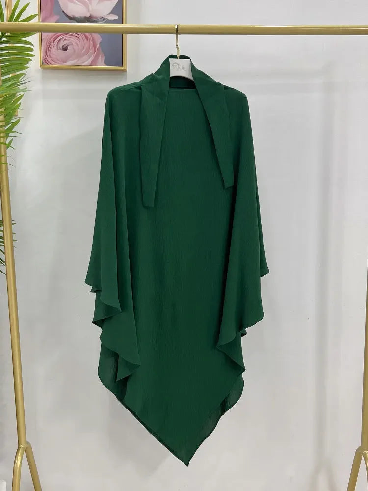 Eid Muslim Long Khimar Prayer Hijab for Women Ramadan Wrap Overhead Prayer Scarf  Islamic Dubai Saudi Niqab Headscarf 2024