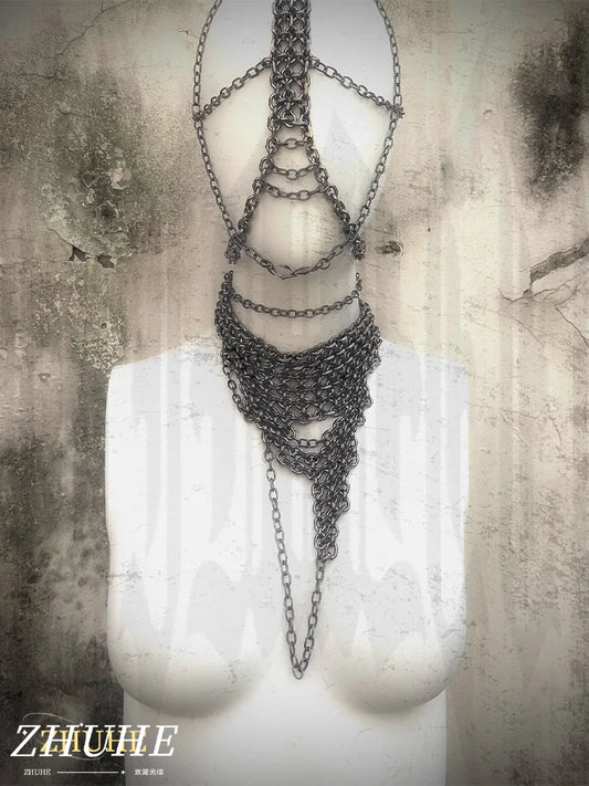 ZHUHE Lrregularly Pieced Necklace In Cyberpunk Style Is A Jewelry Accessory For Both Women And Men As A Party Gift