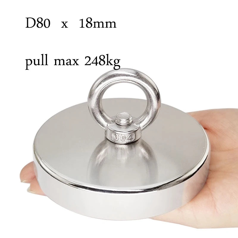 Fishing Magnets Hook Powerful, 110lb 242lb 529lb 771lb Pull Force Super Strong Heavy Duty Search Magnet For Sea Fishing Salvage