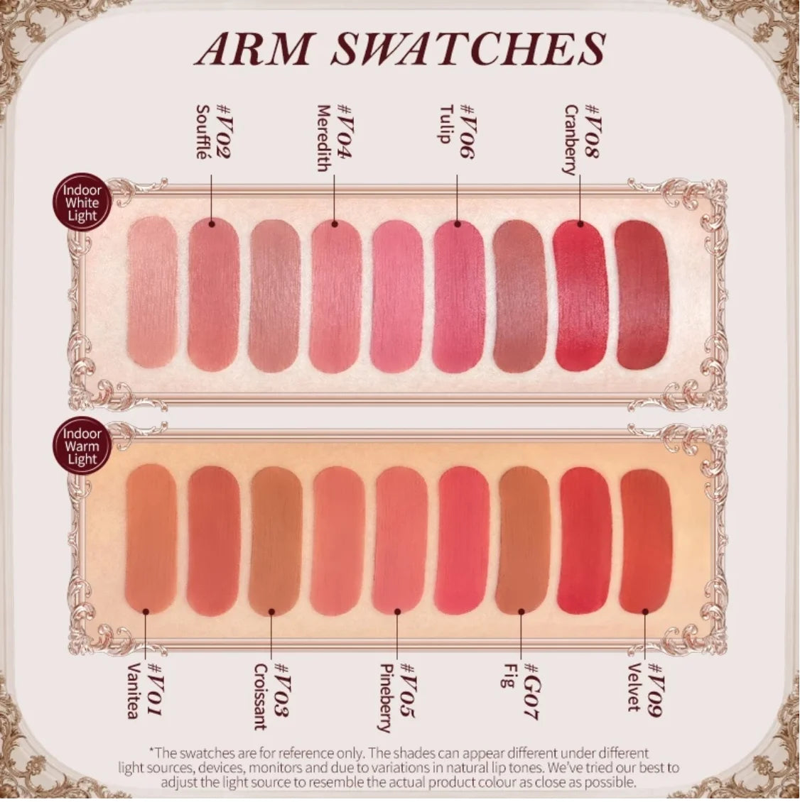 Flower Knows Strawberry Cupid Cake Lip Mud Matte Velvet Lip Cream Soft Mist High CoverageMakeup Smooth Preventing Fading