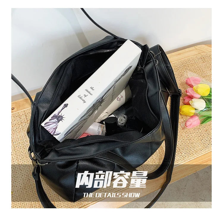 Big Black Tote Bags for Women Large Hobo Shopper Bag Roomy Handbag Quality Soft Leather Crossbody Bag Ladies Travel Shoulder Bag
