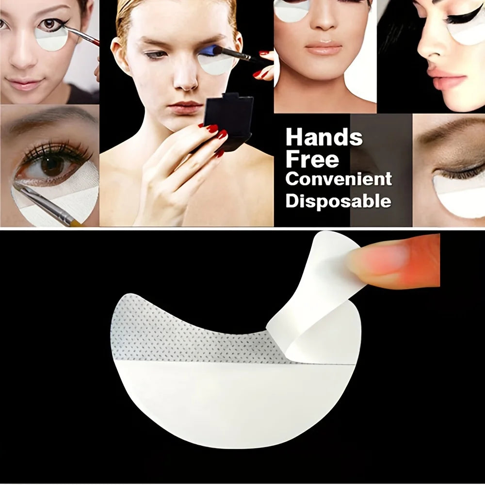50pcs Lint-Free Eyeliner Shield for Precise Eye Makeup Application and False Eyelash Extension - Eyeshadow Protector Pad