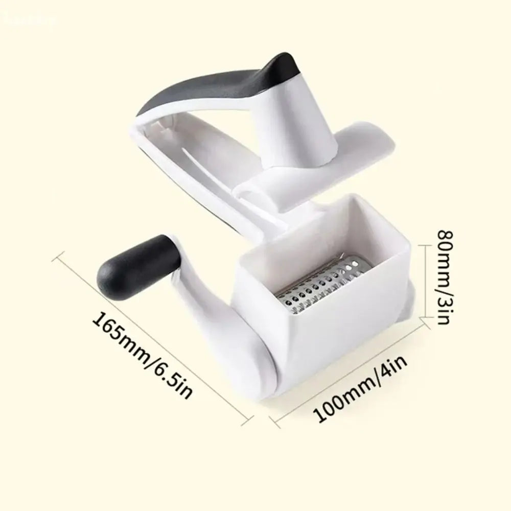3-in-1 Hand-Cranked Cheese Grater Hand Crank Rotary Parmesan Cheese Shredder Stainless Steel Drum Handheld Chocolate Grater