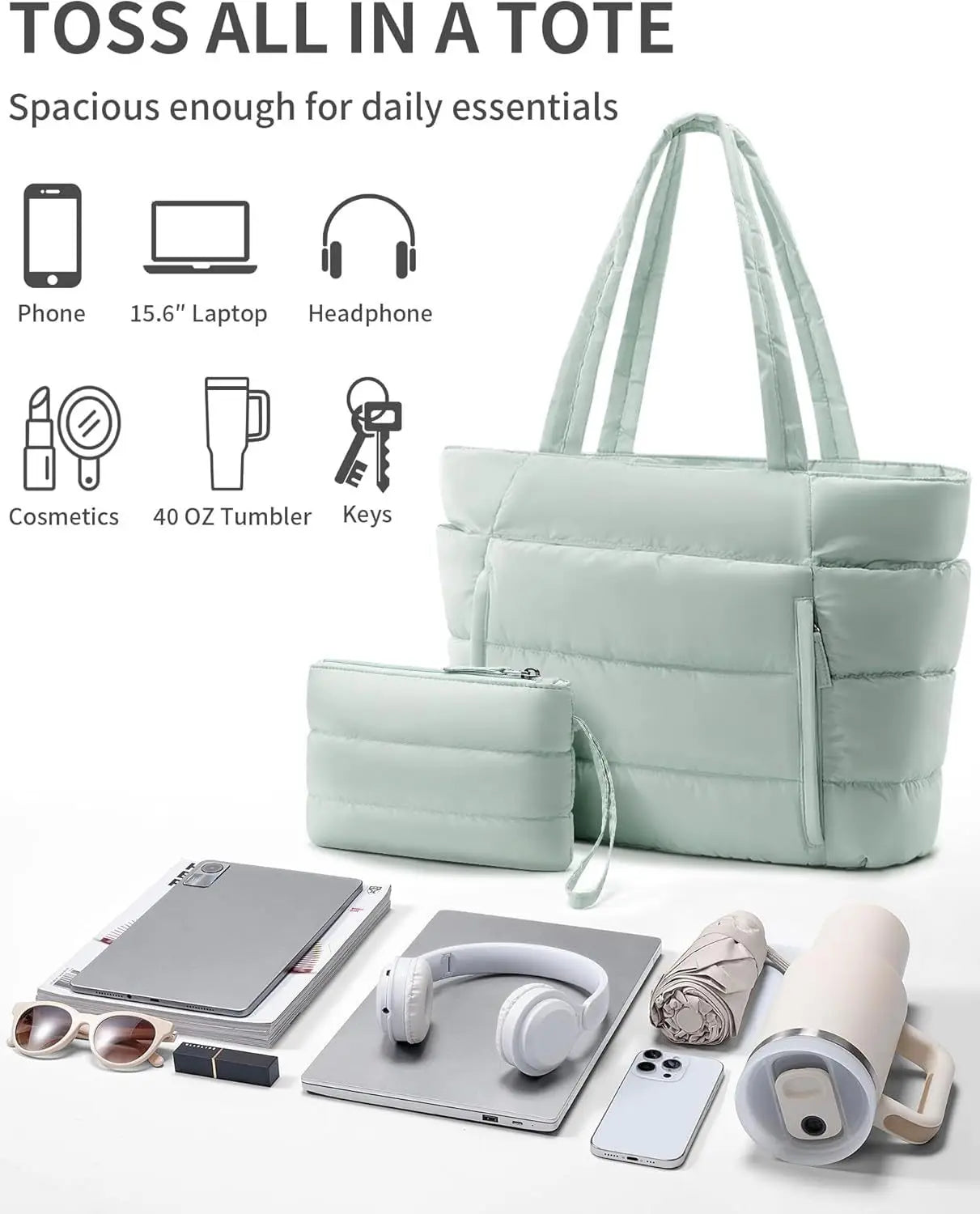 Women Tote bag large-capacity shoulder bag multi-functional travel toiletry makeup bag