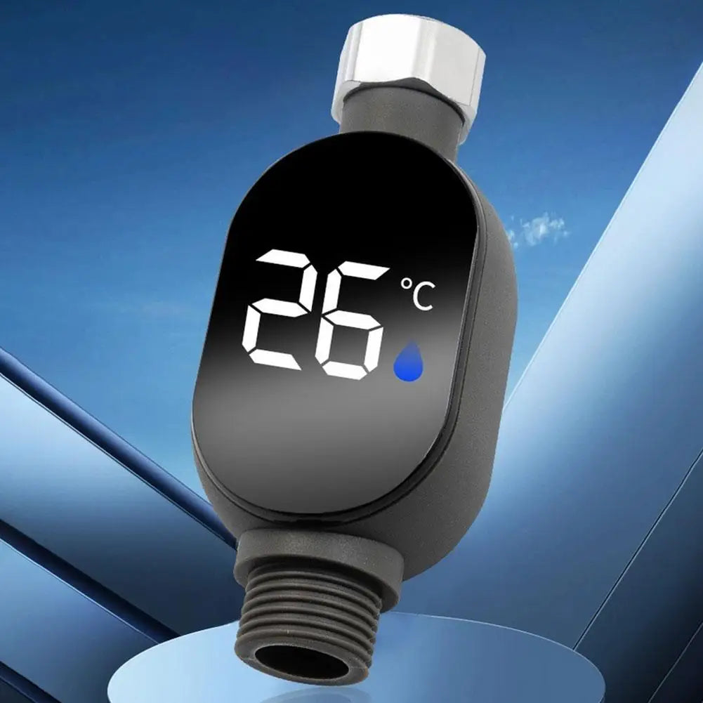 Shower Water Thermometer LED Digital Display&Intelligent Touch Activation 0℃~99℃ Bath Thermostat For Home Bathroom Measurement