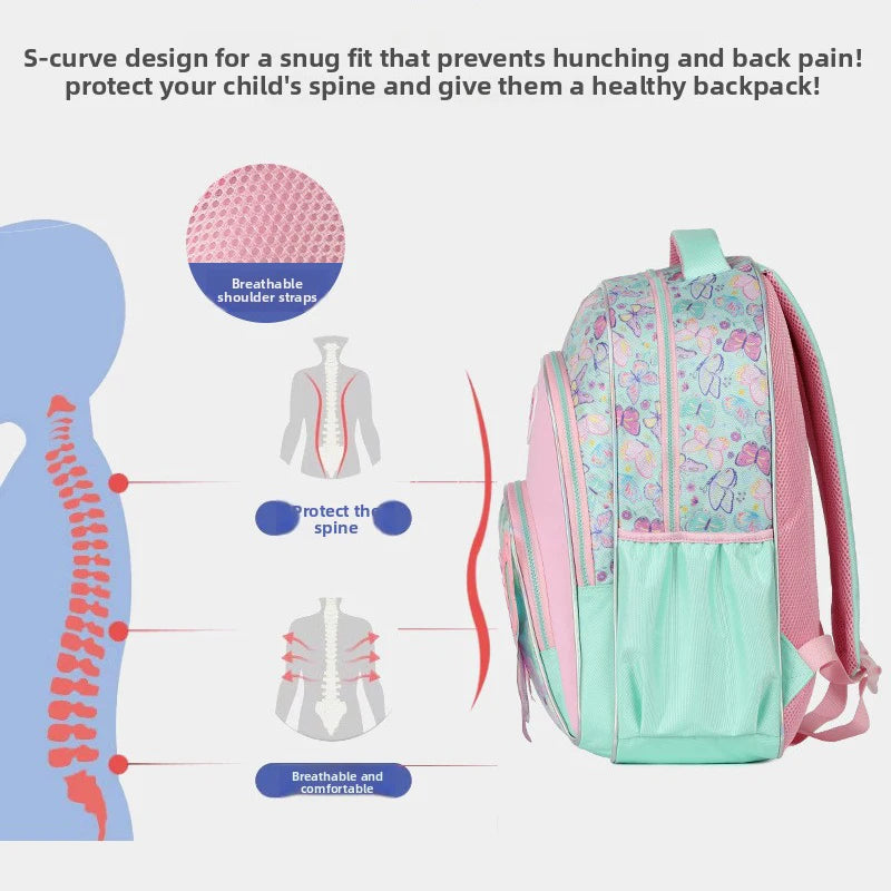 Kids School Backpacks for Girls School Bag Set with Lunch Bag Pencil case Elementary Students Backpack Cute Book Bag