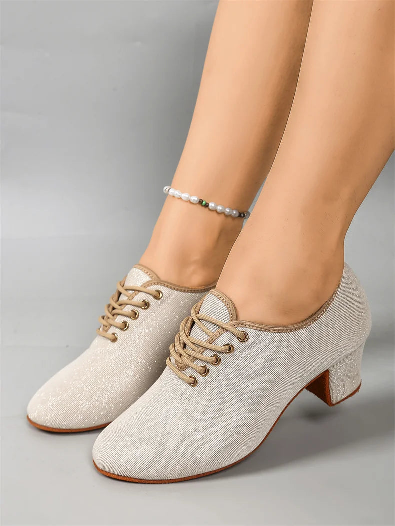 Women Bling Stage Show Foot Wear Girls Soft Sole Latin Shoes Ladies Modern Jazz Tango Ballroom Dance Shoes Dancing Pumps