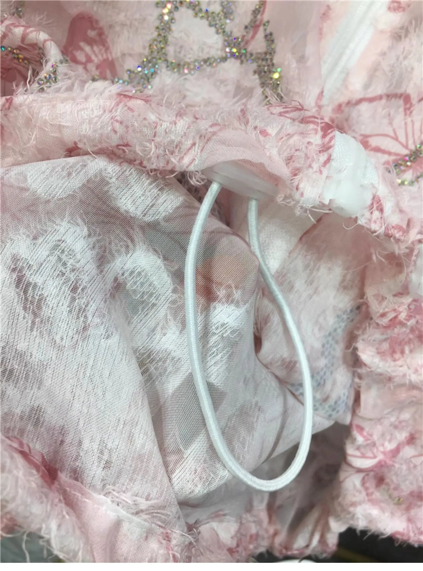 Women Hot Drilling Diamonds Beaded Sunscreen Hoodies Shirts Coat Strawberry Butterfly Lace Spliced Blouses Zipper Cardigan Tops