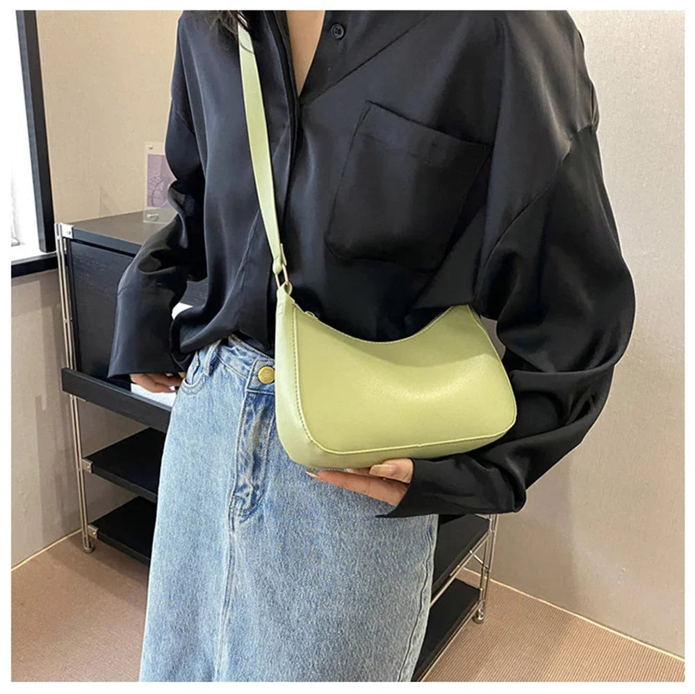 2022 Women's Bag Women's Fashion Handbags Freeshiping Low Price Retro Designer Luxury Bag Solid Color PU Leather Shoulder Bags